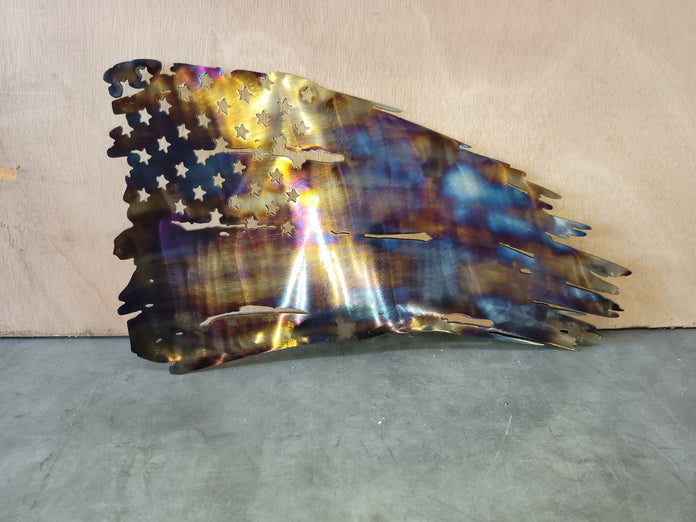 Tattered American Flag Wall Art