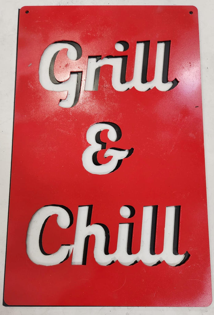 Metal Wall Words - Grill & Chill