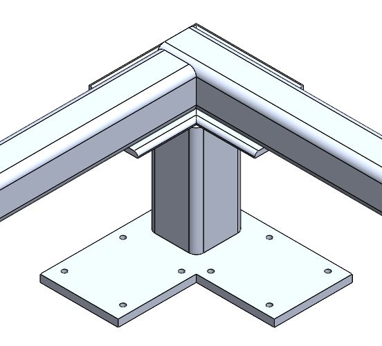 Aluminum Guardrail - Corner Coupling