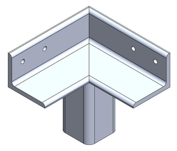Aluminum Guardrail - Top Corner Connecter