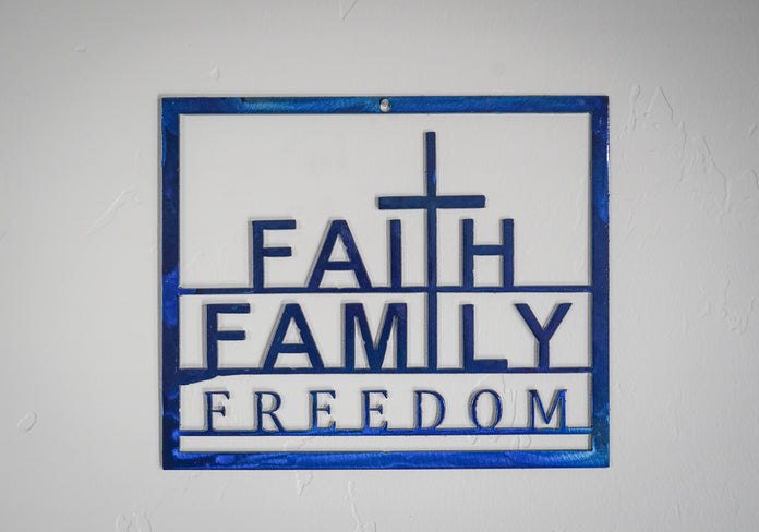 Faith Family Freedom Wall Art