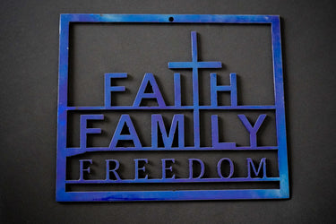 Faith Family Freedom Wall Art