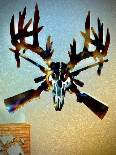 Elk Skull - Cross Rifles