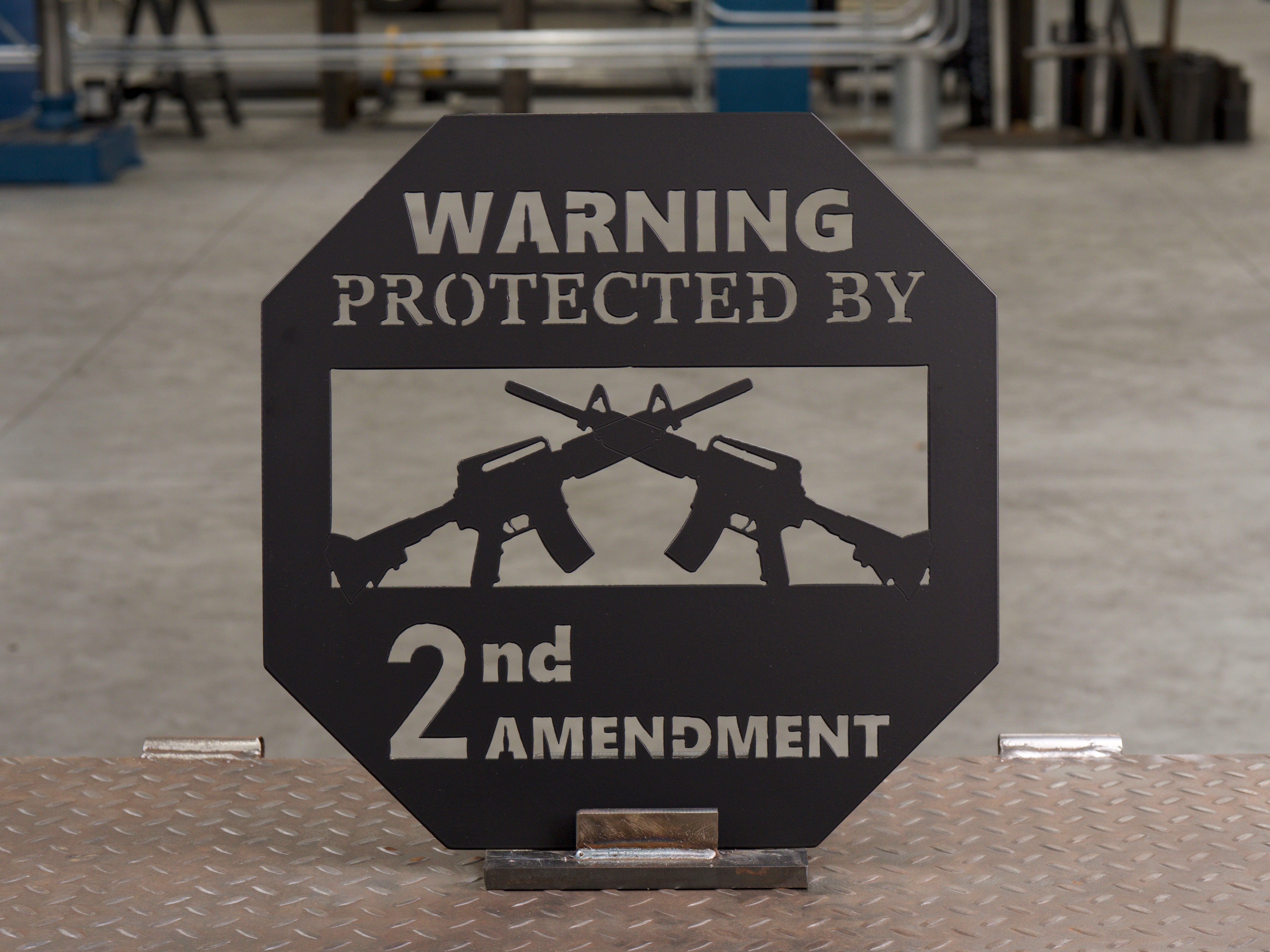 PROTECTED BY THE 2ND AMMENDMENT WALL ART – Snake River Fabrication