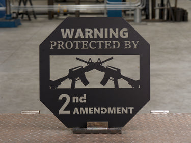 PROTECTED BY THE 2ND AMMENDMENT WALL ART