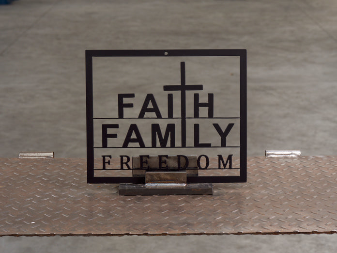 Faith Family Freedom Wall Art